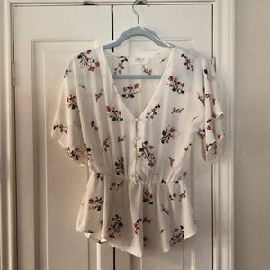 White floral Sienna Sky dress top size small